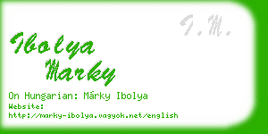 ibolya marky business card